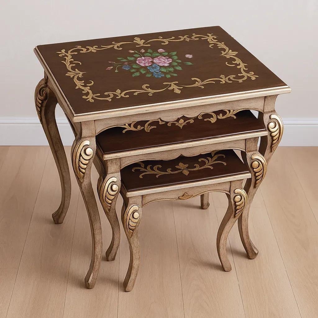 Wooden Nesting Table Set